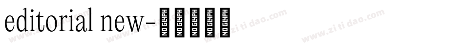editorial new字体转换